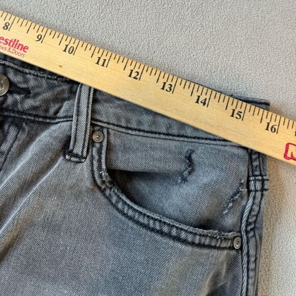 Joe's Jeans Mini Skirt Womens Size 31 Washed Black Destroyed Denim Frayed Hem - Picture 4 of 16